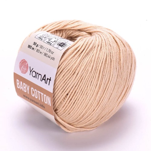 Włóczka YarnArt Baby Cotton 404 / jasny beż
