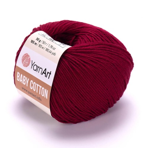 Włóczka YarnArt Baby Cotton 428 / bordo