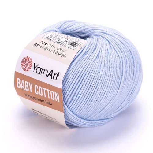 Włóczka YarnArt Baby Cotton 450 / błękit
