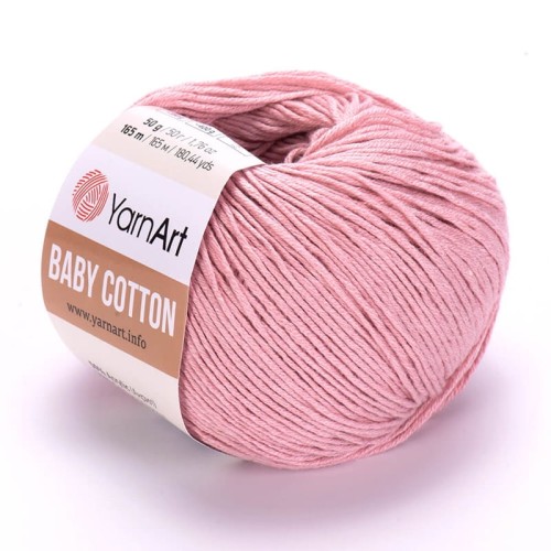 Włóczka YarnArt Baby Cotton 413 / brudny róż