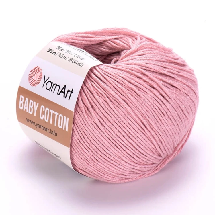 Włóczka YarnArt Baby Cotton 413 / brudny róż