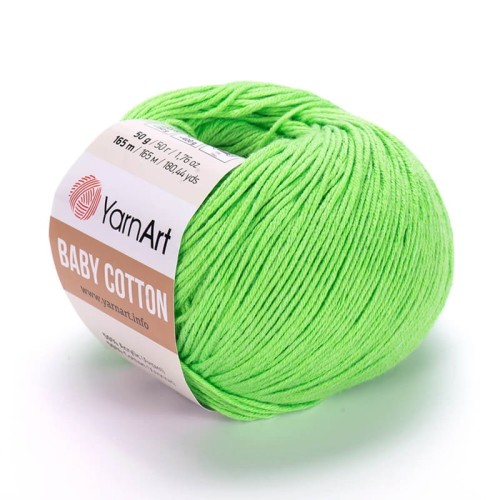 Włóczka YarnArt Baby Cotton 438 /zielone jabłuszko
