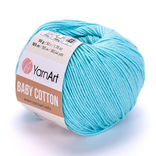 Włóczka YarnArt Baby Cotton 446 / jasny turkus