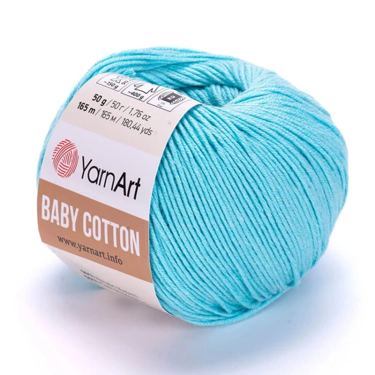 Włóczka YarnArt Baby Cotton 446 / jasny turkus