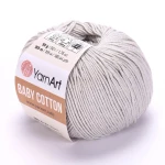 Włóczka YarnArt Baby Cotton 451 / jasny szary