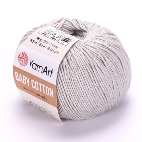 Włóczka YarnArt Baby Cotton 451 / jasny szary