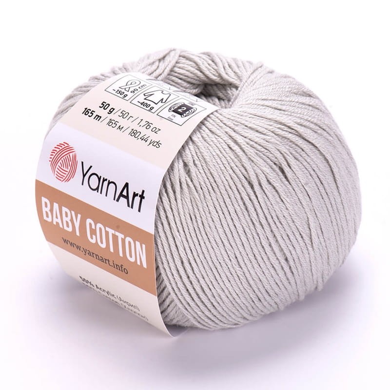 Włóczka YarnArt Baby Cotton 451 / jasny szary