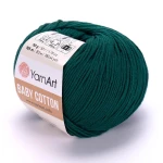 Włóczka YarnArt Baby Cotton 444 / butelkowa zieleń
