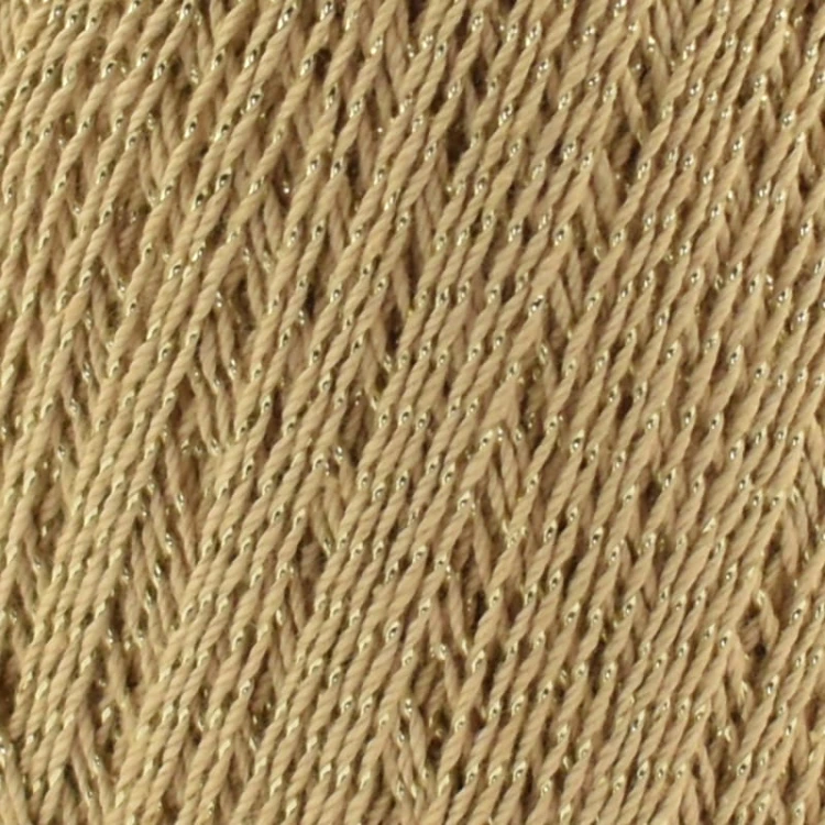 Kordonek Opus Natura MAXIMUM Metallic / 1777 beżowy ze złotą nicią