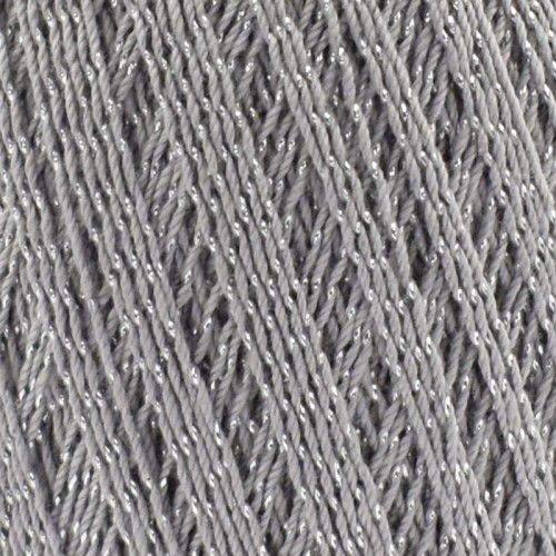 Kordonek Opus Natura MAXIMUM Metallic / 1815 popielaty ze srebrną nicią