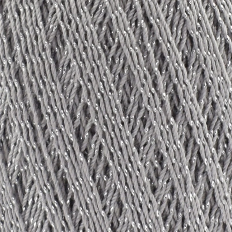 Kordonek Opus Natura MAXIMUM Metallic / 1815 popielaty ze srebrną nicią
