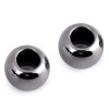 Koraliki plastikowe metalic / 11 x 15 mm / antracyt / 10 szt.