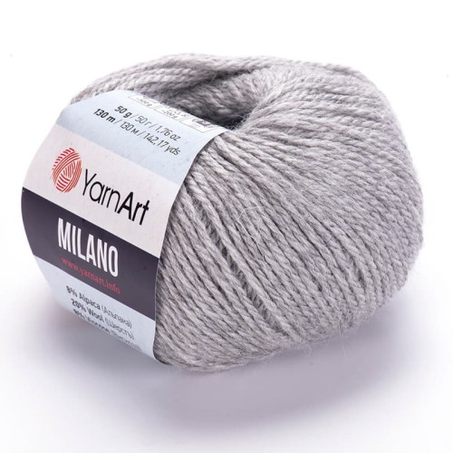 Włóczka YarnArt Milano 867 / szary melanż