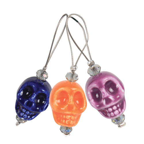 Znaczniki do drutów KnitPro Zooni Skull Candy / 12 sztuk