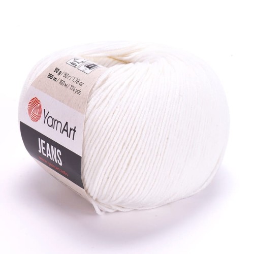 Włóczka YarnArt Jeans 01 / biel