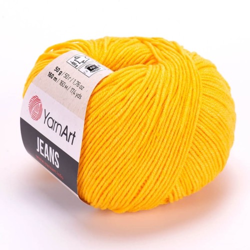 Włóczka YarnArt Jeans 35 / żółty