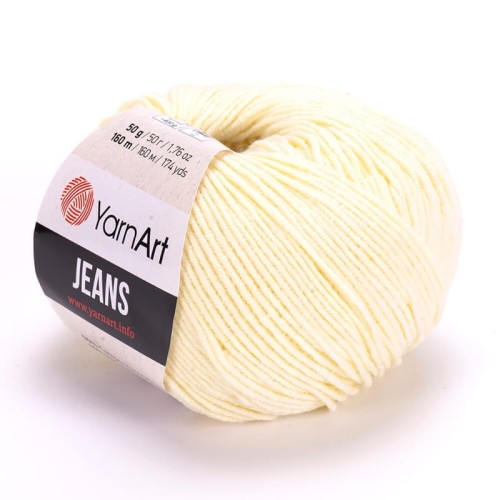 Włóczka YarnArt Jeans 86 / pastelowy żółty