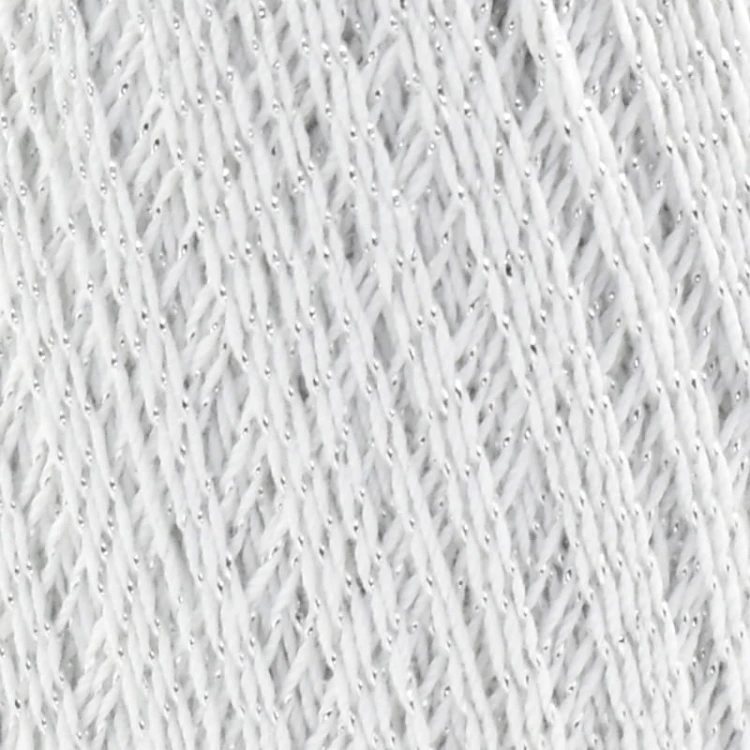 Kordonek Opus Natura MAXIMUM Metallic / biel ze srebrną nicią