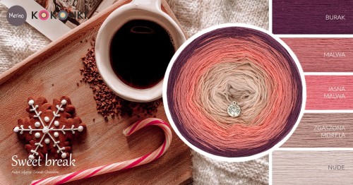 KOKONEK Merino 693 Sweet break - Burak/malwa/jasna malwa/zgaszona morela/nude