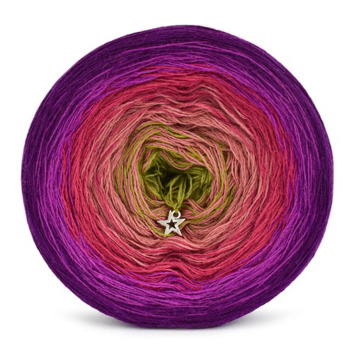 KOKONEK Merino 694 Juicy christmas - Śliwka/ciemny cyklamen/fuksja/malwa/oliwka