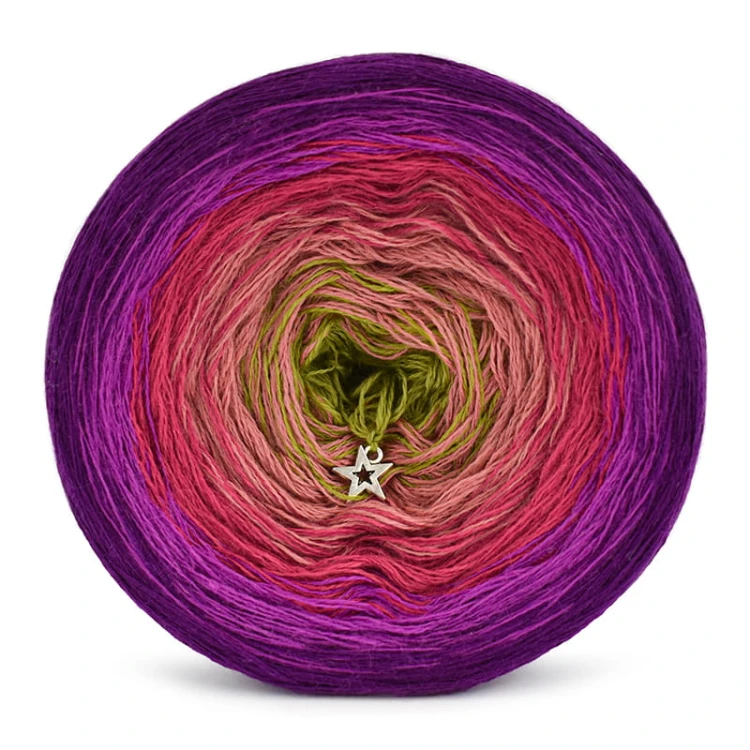KOKONEK Merino 694 Juicy christmas - Śliwka/ciemny cyklamen/fuksja/malwa/oliwka