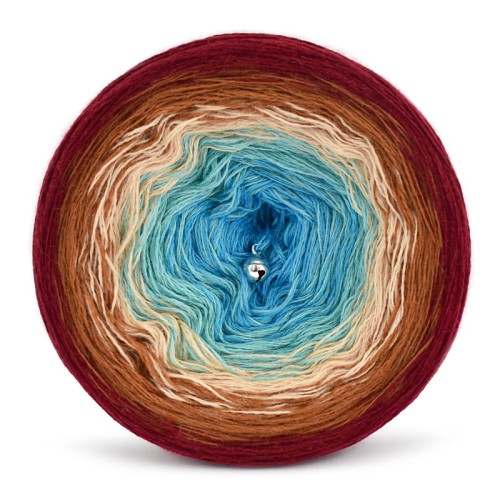 KOKONEK Merino 697 Childhood fun - Bordo/toffi/ciepły beż/patyna/turkus