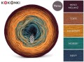 KOKONEK Merino 699 Secret valley - Wino melanż/toffi/miodowy/morski/navy