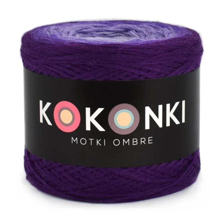 KOKONEK Merino 696 Go higher - Śliwka/purpura/jasny fiolet/lawenda/jasne indygo