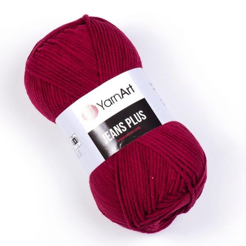 Włóczka YarnArt Jeans Plus 66 / bordo