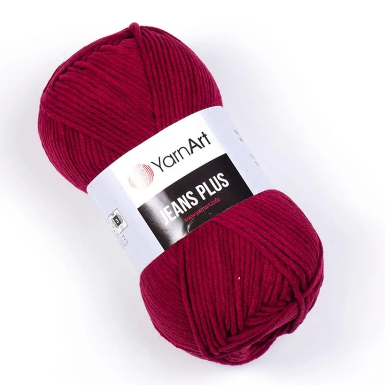 Włóczka YarnArt Jeans Plus 66 / bordo