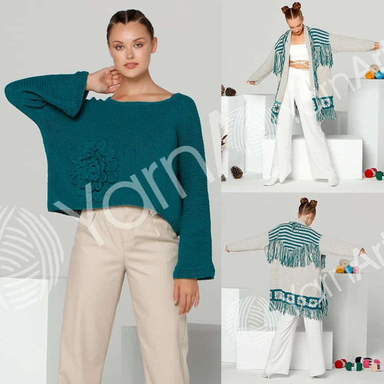 Włóczka YarnArt Jeans Plus 65 / wrzos ciemny