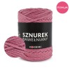 PREMIUM sznurek bawełniany by KOKONKI 5mm / rolka 100m / malwa