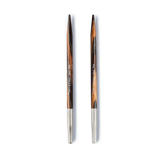 Druty KRÓTKIE do wymiennych żyłek PRYM KnitPro Natural - drewniane