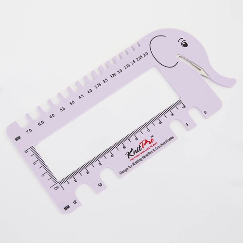 Miarka grubości drutów KnitPro słoń fiolet / 10995