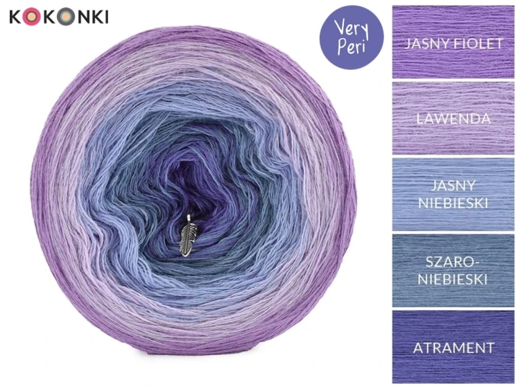 KOKONEK Merino 705 - Jasny fiolet/lawenda/jasny niebieski/szaroniebieski/atrament