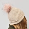 Pompon do czapki 12 cm / P-39 / róż z czernią