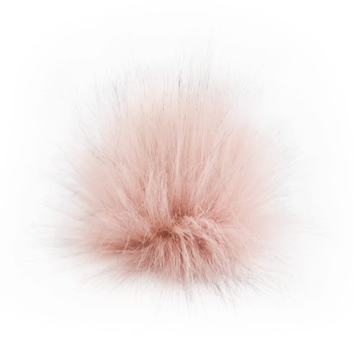 Pompon do czapki 12 cm / P-39 / róż z czernią