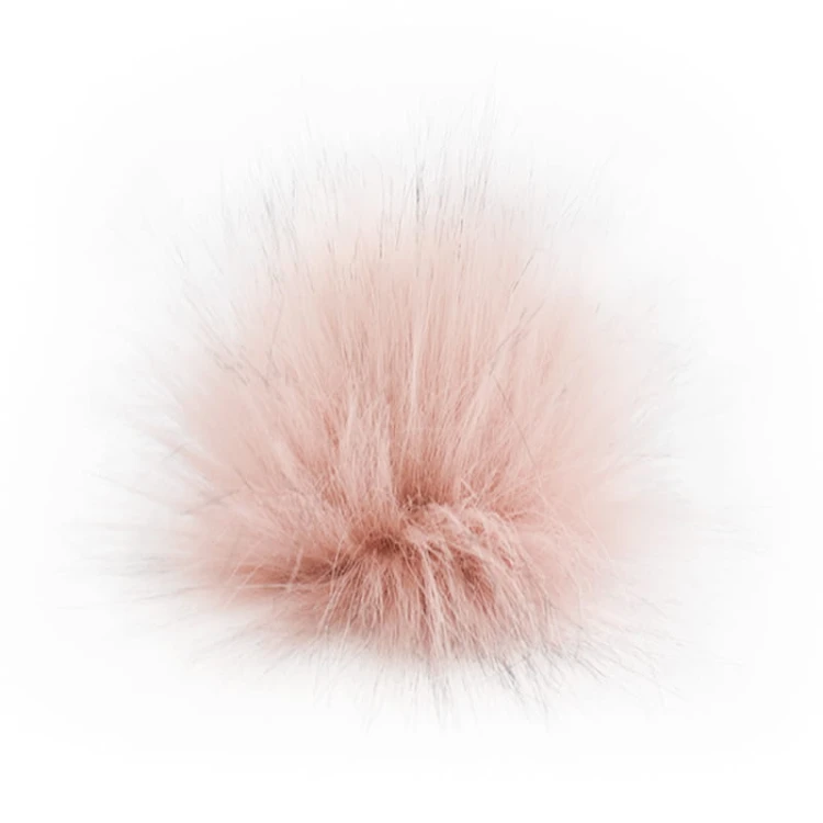 Pompon do czapki 12 cm / P-39 / róż z czernią
