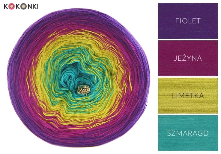 KOKONEK Classic A350 Fiolet/jeżyna/limetka/szmaragd