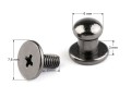 Nit kaletniczy skręcany do metek / ciemny nikiel / 6 mm / 5 par