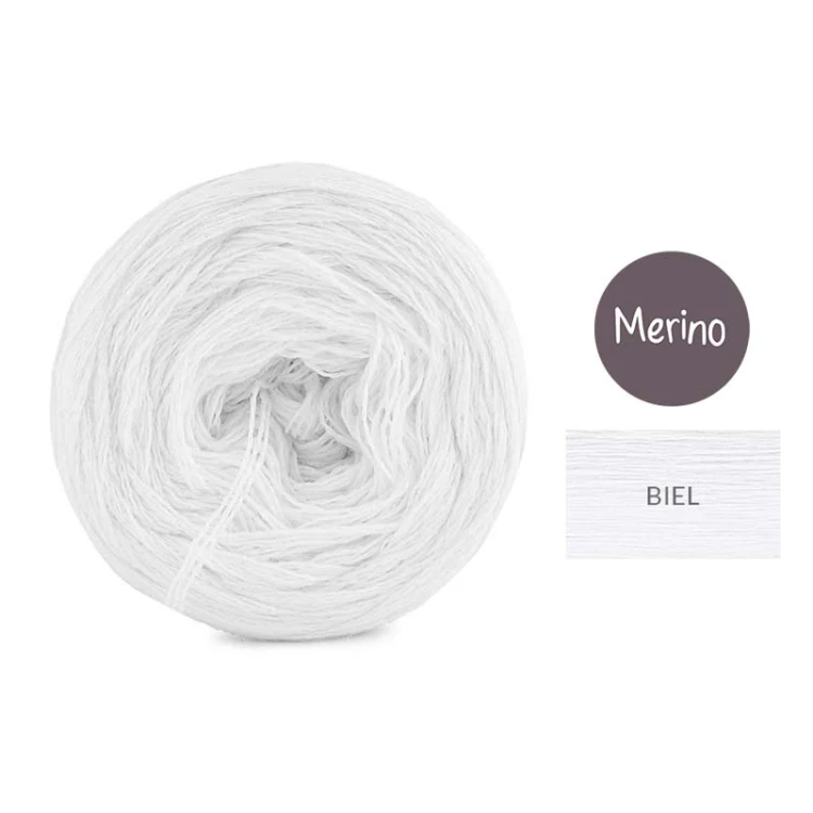 KOKONEK Merino Mono jeden kolor - biel / 250m