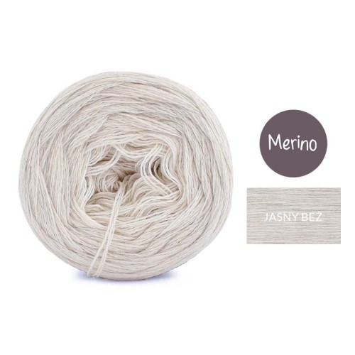 KOKONEK Merino Mono jeden kolor - jasny beż / 250m