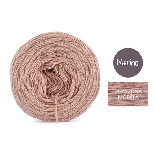 KOKONEK Merino Mono jeden kolor - zgaszona morela / 250m