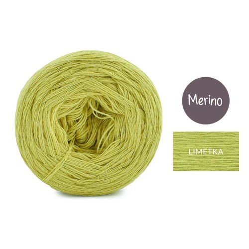 KOKONEK Merino Mono jeden kolor - limetka / 250m