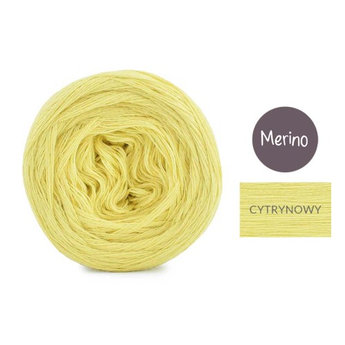KOKONEK Merino Mono jeden kolor - cytryna / 250m