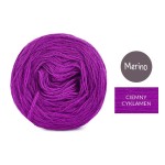 KOKONEK Mono Merino jeden kolor - ciemny cyklamen / 250m