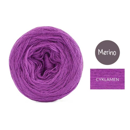 KOKONEK Merino Mono jeden kolor - cyklamen / 250m