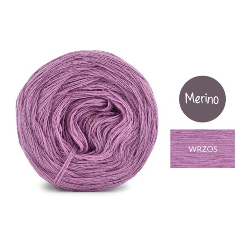 KOKONEK Merino Mono jeden kolor - wrzos / 250m