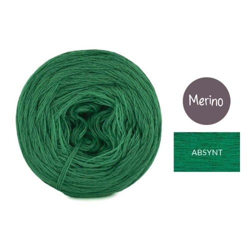 KOKONEK Merino Mono jeden kolor - absynt / 250m