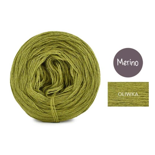 KOKONEK Merino Mono jeden kolor - oliwka / 250m